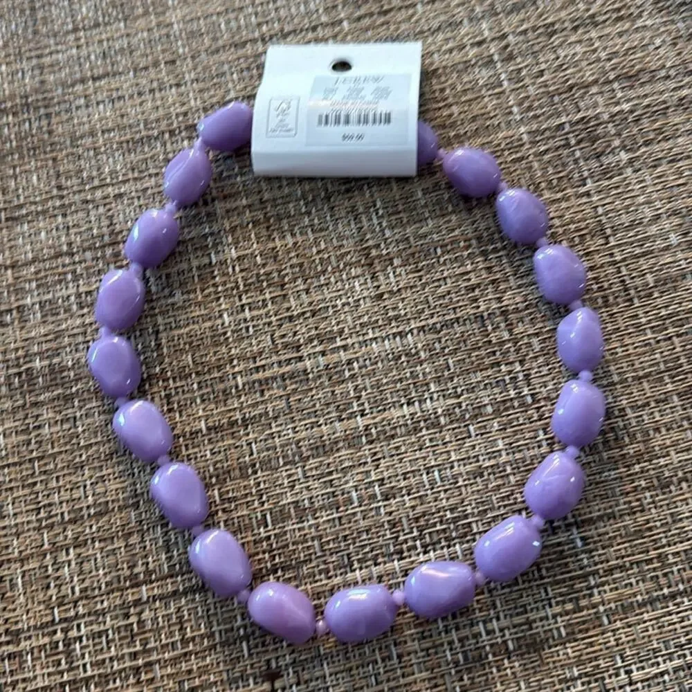 J. Crew Lilac Beaded chunky necklace